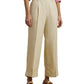 Lauren Ralph Lauren Womens Linen Blend Twill Wide Leg Pants Ivory Beige Size 10