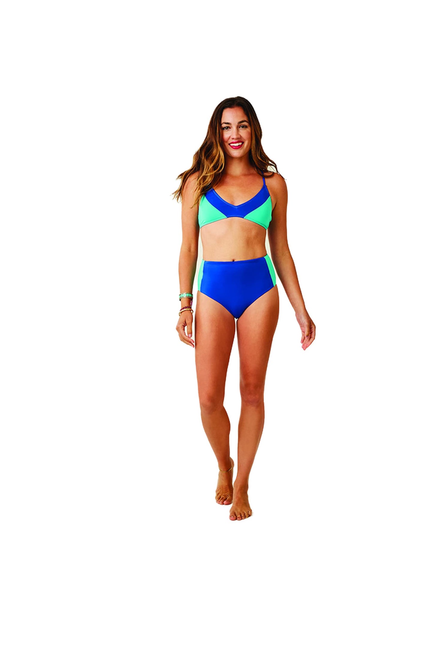 Women's Tamarindo Colorblock Top - Royal Blue with Ceramic