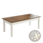 62 Inch White and Brown Wooden Executive Office Desk