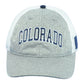 Captivating Colorado State Flag Gray White Trucker Mesh Snapback Adults Hat Cap