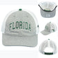 Captivating Florida State Map Trucker Mesh Snapback Curved Bill Adults Hat Cap