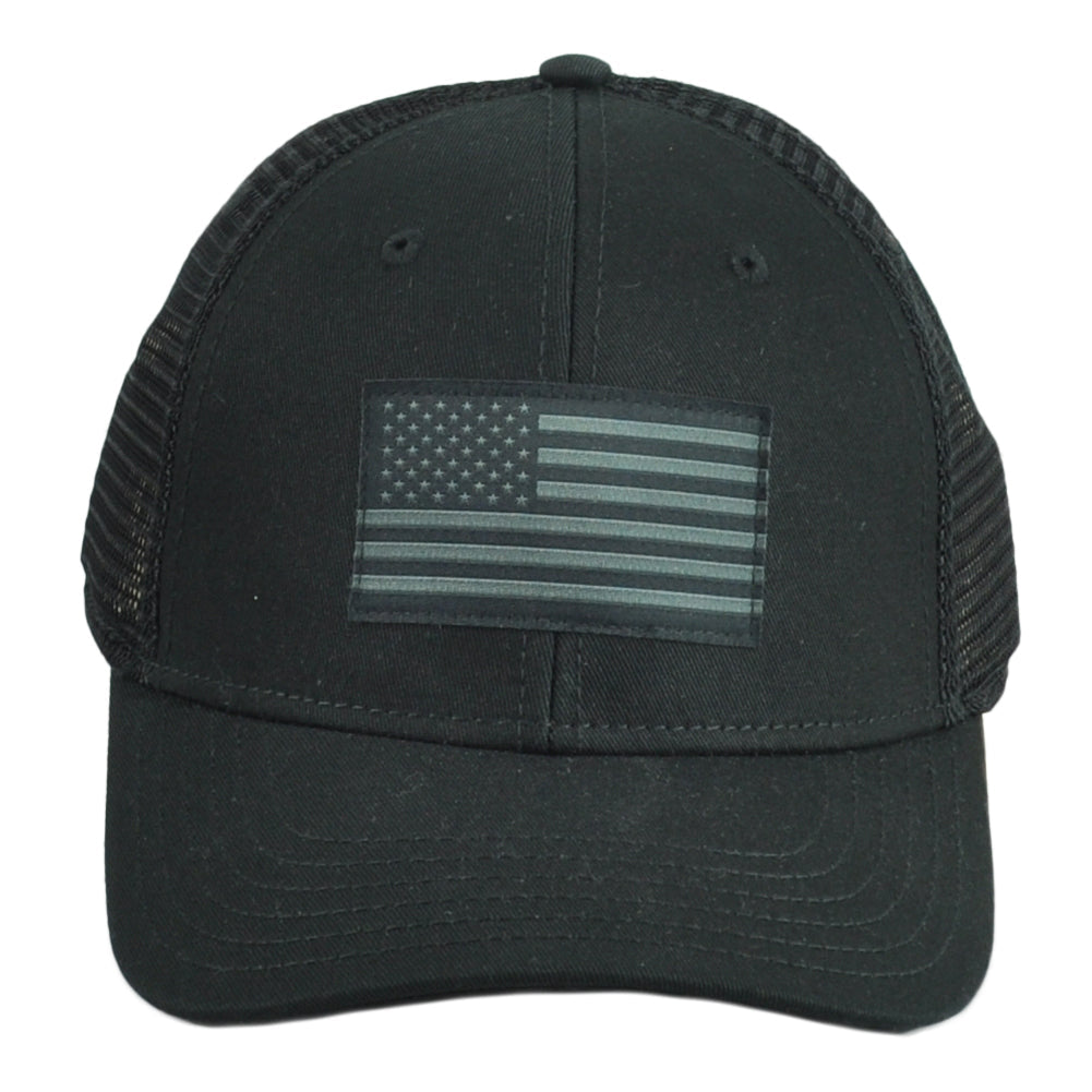 Captivating Country USA United States Black Trucker Mesh Snapback Adults Hat Cap