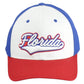 Captivating Florida The Sunshine State Map Tricolor Snapback Adults Hat Cap