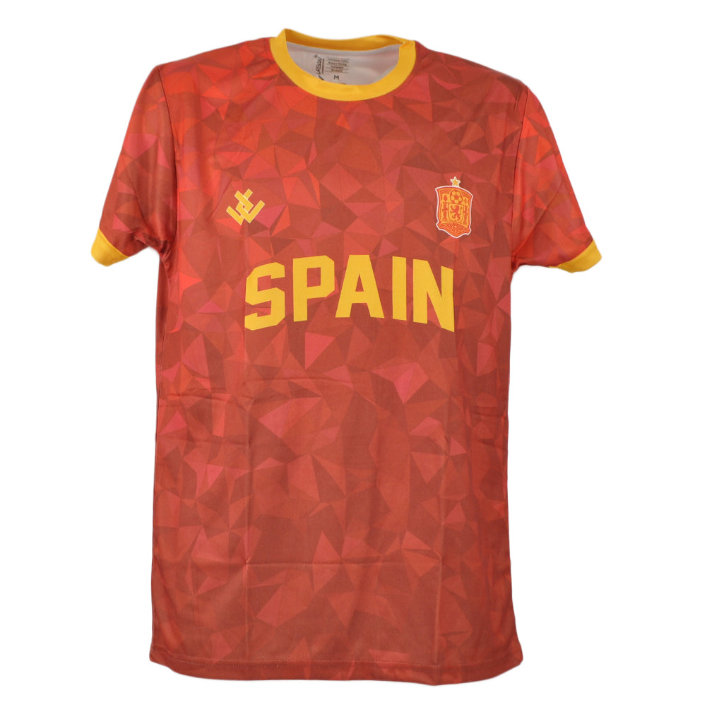 Urban Spain Espana Country Short Sleeve Round Neck Sublimation Soccer Jersey
