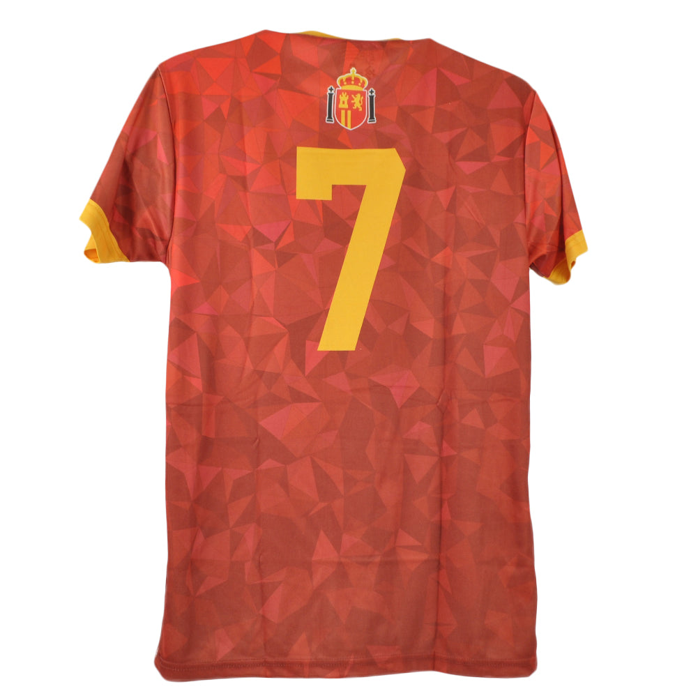 Urban Spain Espana Country Short Sleeve Round Neck Sublimation Soccer Jersey MD