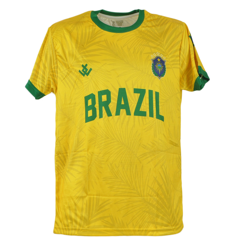 Urban Brazil Brasil Country Short Sleeve Round Neck Sublimation Soccer Jersey MD