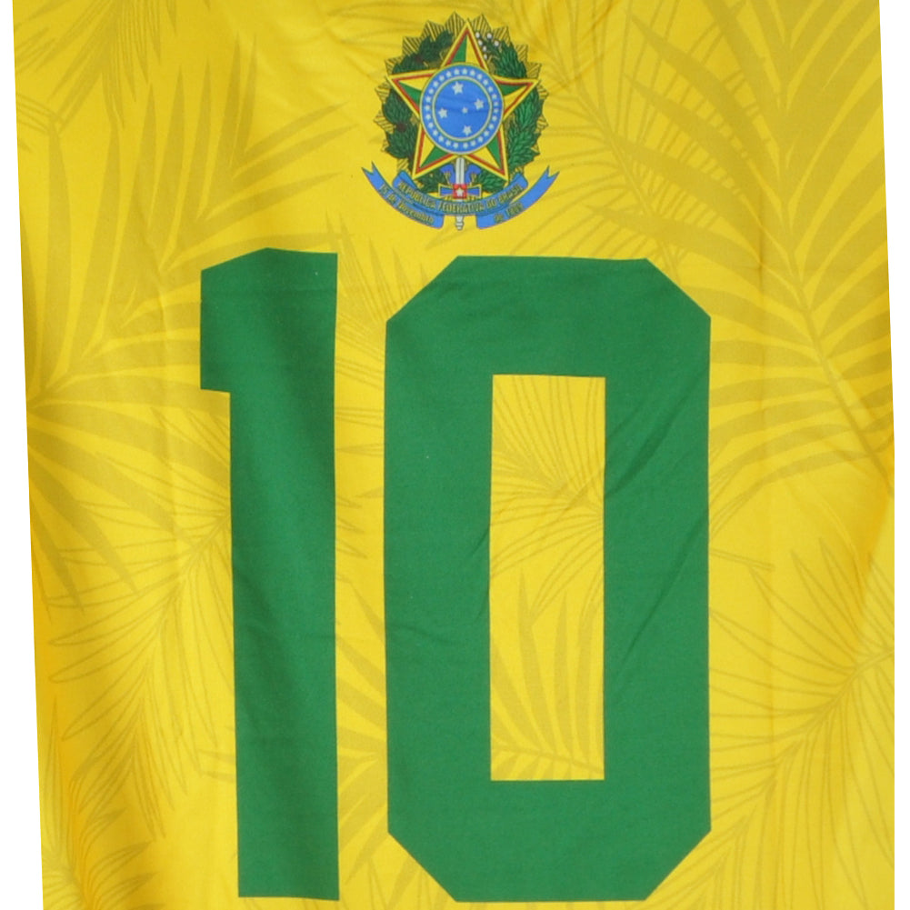Urban Brazil Brasil Country Short Sleeve Round Neck Sublimation Soccer Jersey MD