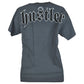 Hustler Hardcore Graphic Tee Fashion Novelty Man T-Shirt C-neck Distressed Gray
