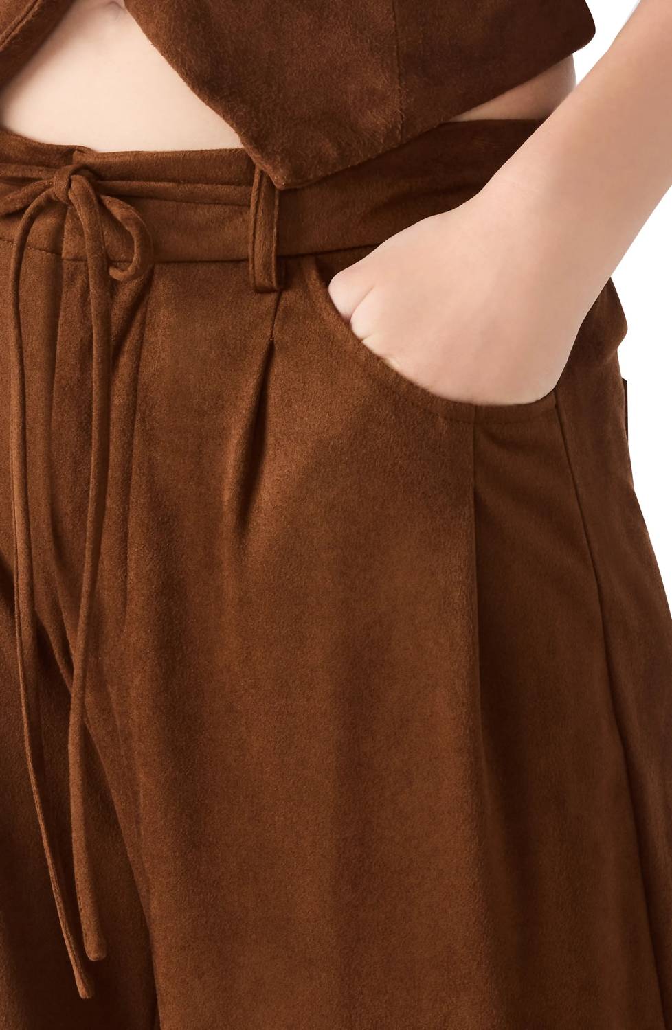 Steve Madden - Alysia Faux Suede Drawstring Pants