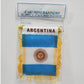 Argentina 4''x6'' Mini Banners With Brass Staff Suction Car Window Flag Country