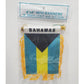 Bahamas 4''x6'' Mini Banners With Brass Staff Suction Car Window Flag Country