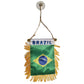 Brazil 4''x6'' Mini Banners With Brass Staff Suction Car Window Flag Country