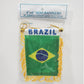 Brazil 4''x6'' Mini Banners With Brass Staff Suction Car Window Flag Country