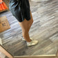 Entro - High Waisted Leather Shorts