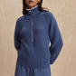 Varley - Morwenna Half Zip Knit Sweatshirt