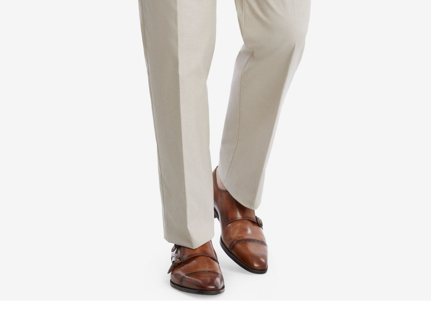 Tommy Hilfiger Men's Modern Fit Th Flex Stretch Chambray Suit Separate Pant Brown Size 36X30