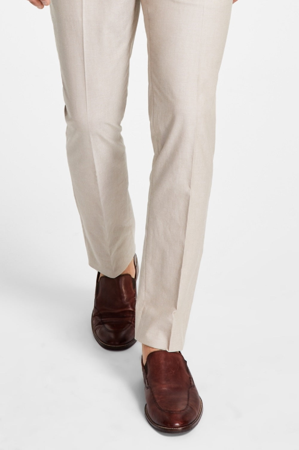 Tommy Hilfiger Men's Modern Fit Th Flex Stretch Chambray Suit Separate Pant Brown Size 38X34