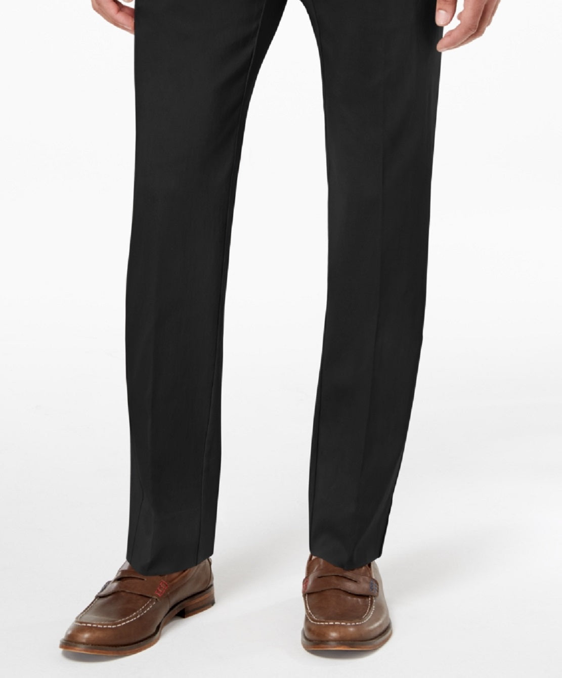 Tommy Hilfiger Men's Modern Fit Th Flex Stretch Comfort Solid Performance Pants Black Size 34X30