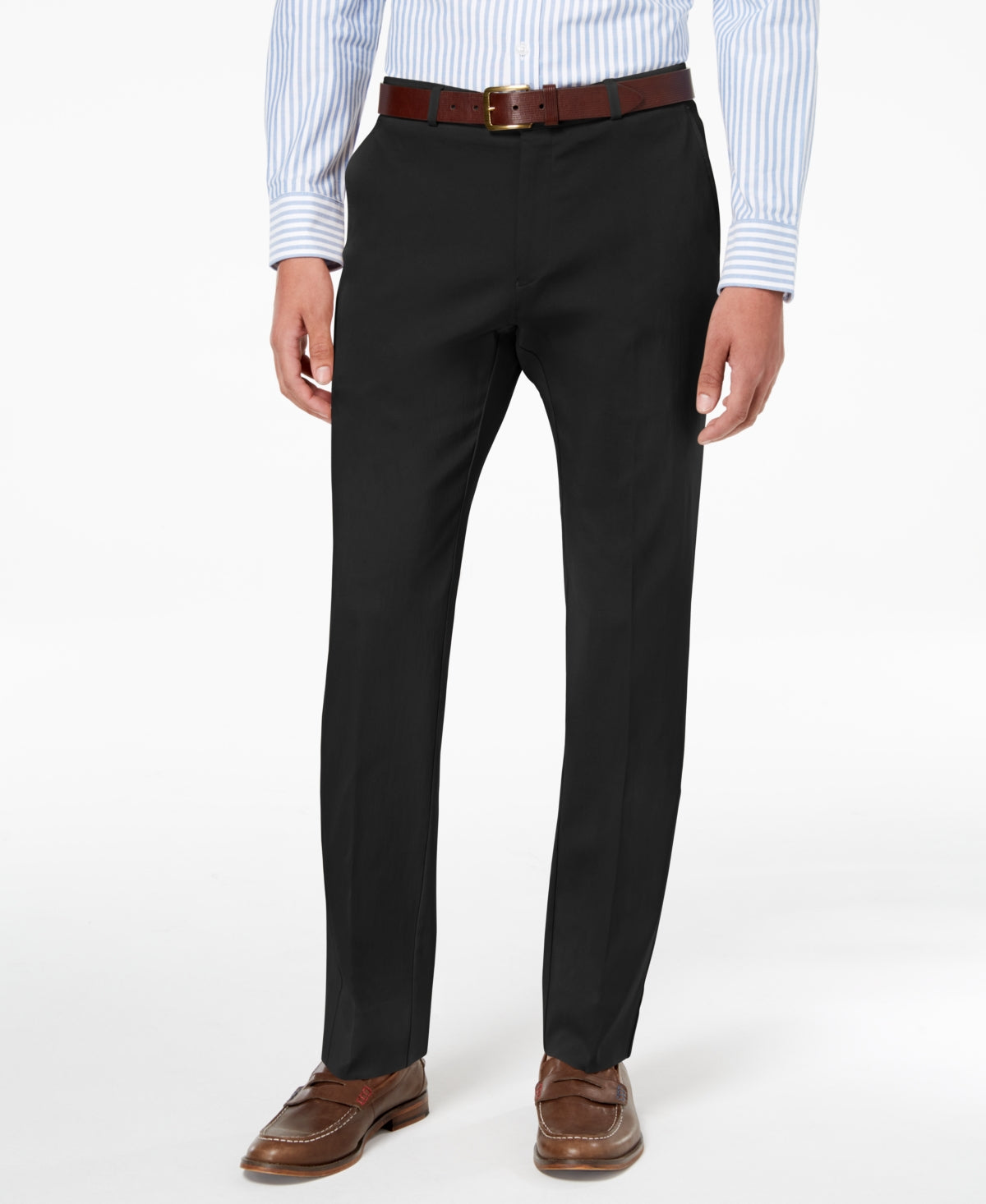 Tommy Hilfiger Men's Modern Fit Th Flex Stretch Pants Black Size 40X30