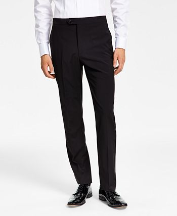Calvin Klein Men's Slim Fit Infinite Stretch Tuxedo Suit Pants Black Size 36X32