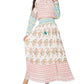 Black Tape Women's Mixed Print Smocked Waist Maxi Dress White Size Medium