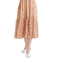 Black Tape Women's Printed Tie Back Ruffled Maxi Dress Orange Size Small