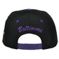 Baltimore Maryland City Town State Helmet Black Purple Snapback Flat Bill Hat