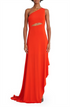 clara-jersey-cascade-slit-gown-in-vermillion
