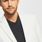 Tommy Hilfiger Men's Slim Fit Solid Weave Blazer White Size 46