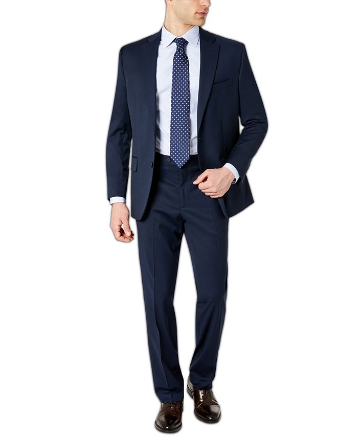 Izod Men's Classic Fit Suits Blue Size 42