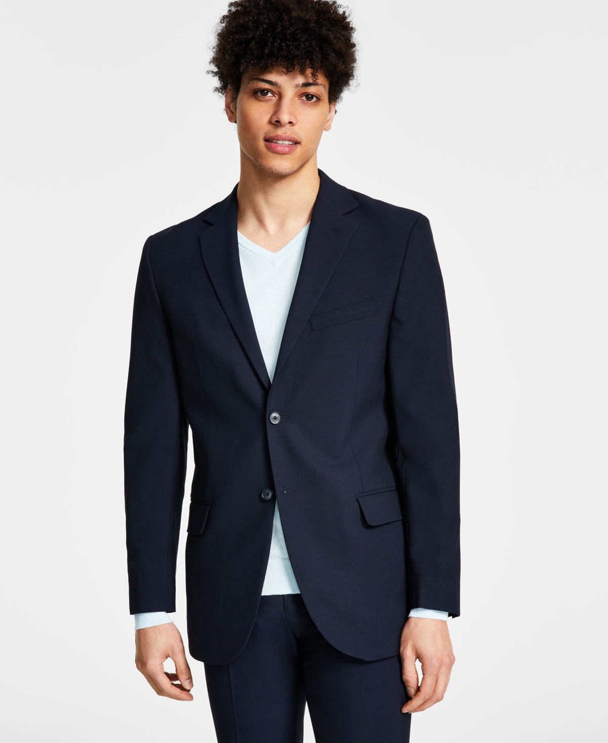 DKNY Men's Modern Fit Stretch Suit Jacket Blue Size 36