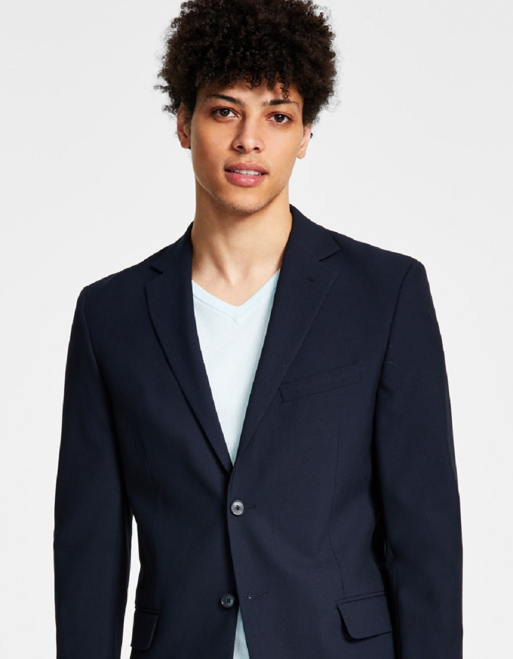 DKNY Men's Modern Fit Stretch Suit Jacket Blue Size 38