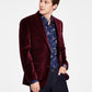 Alfani Men's Slim Fit Solid Velvet Blazer Red Size 40
