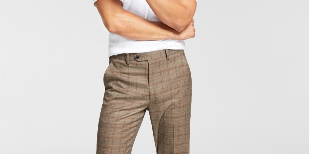 Alfani Men's Slim Fit Suit Pants Brown Size 30X32