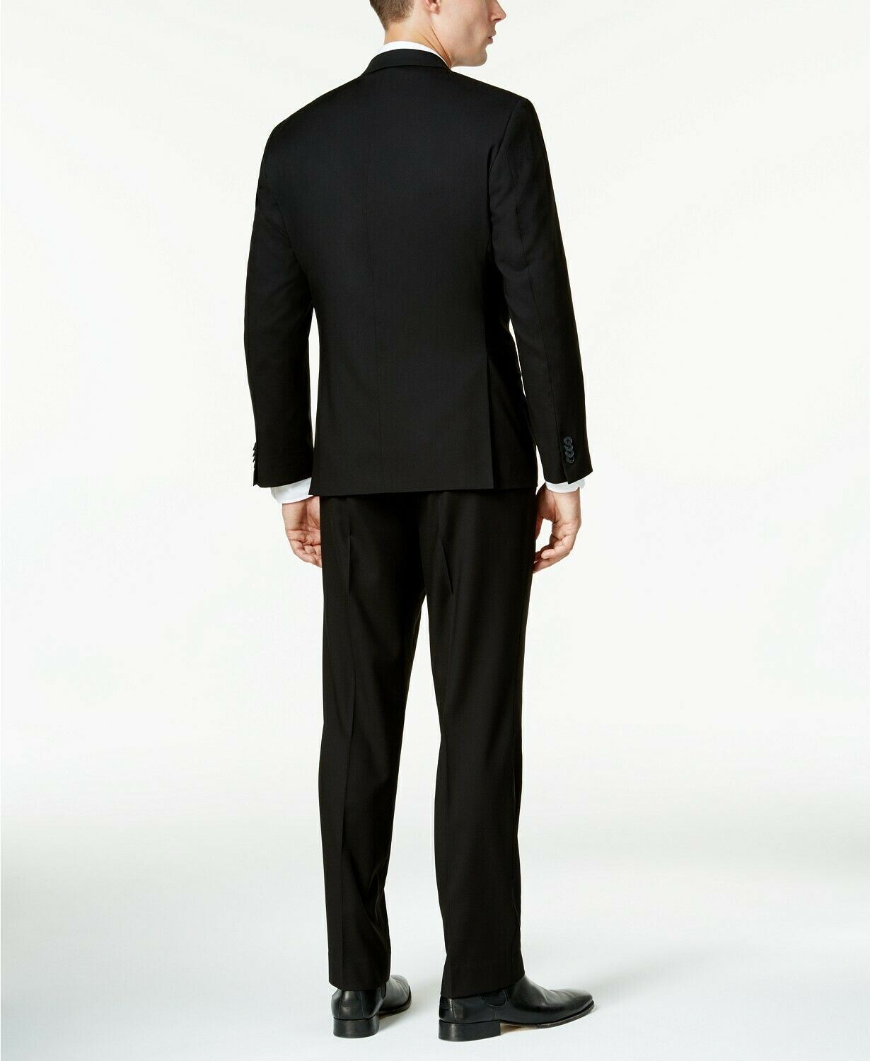 Kenneth Cole Reaction Men's Techni Cole Suit Separate Slim Fit Suit Jacket Black Size 44