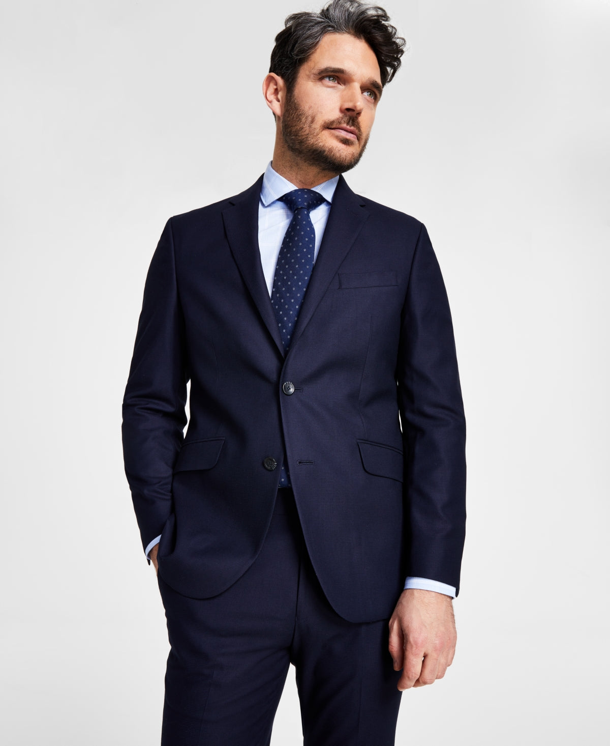 Kenneth Cole Reaction Men's Separate Slim Fit Suit Jacket Blue Size 40