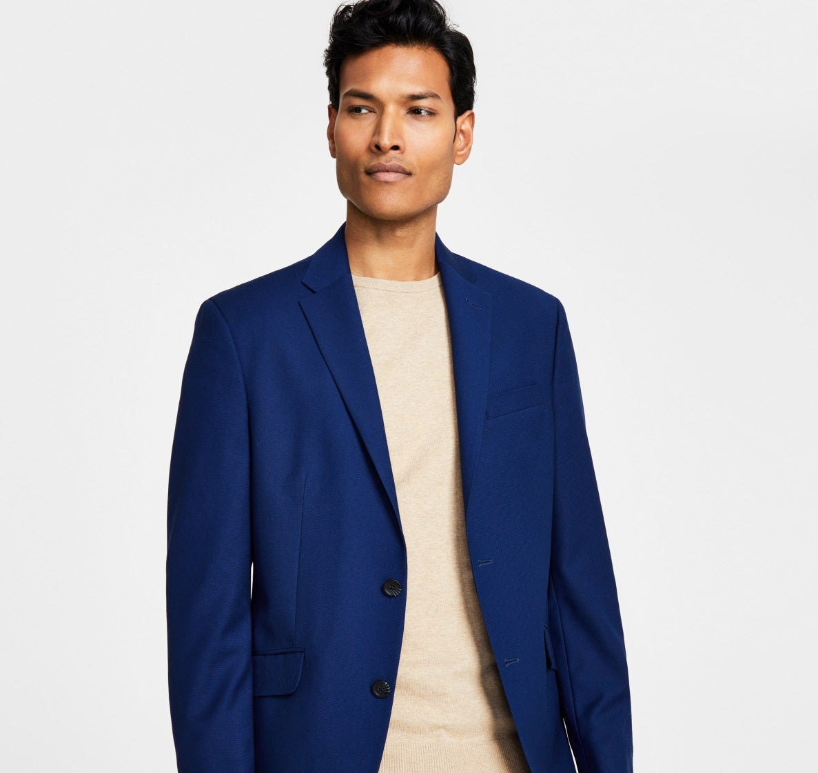 Kenneth Cole Reaction Men's Separate Slim Fit Suit Jacket Blue Size 44
