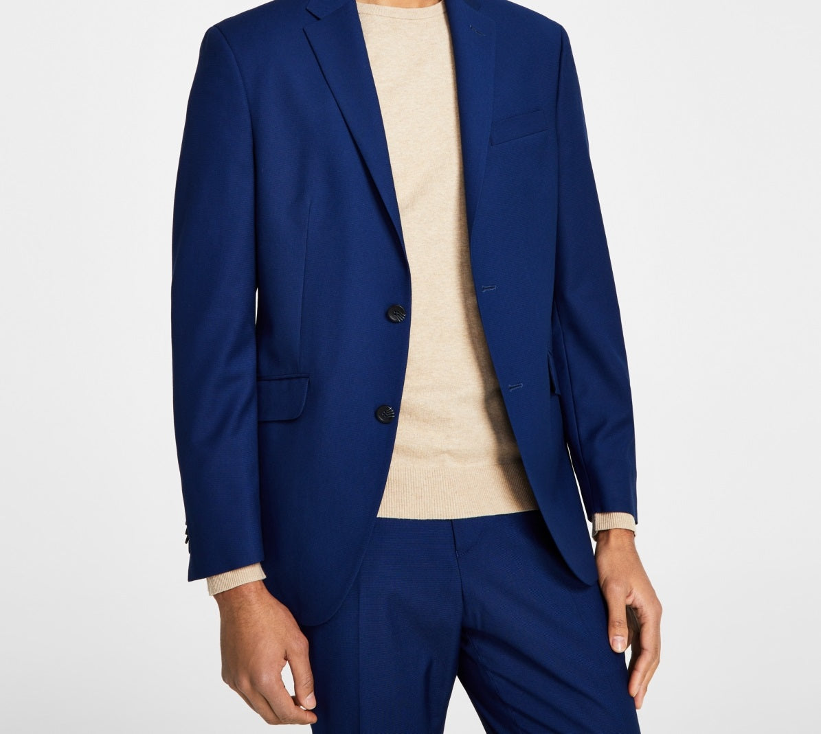 Kenneth Cole Reaction Men's Separate Slim Fit Suit Jacket Blue Size 44
