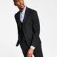 Tommy Hilfiger Men's Modern Fit Th Flex Stretch Solid Suit Jacket Black Size 44