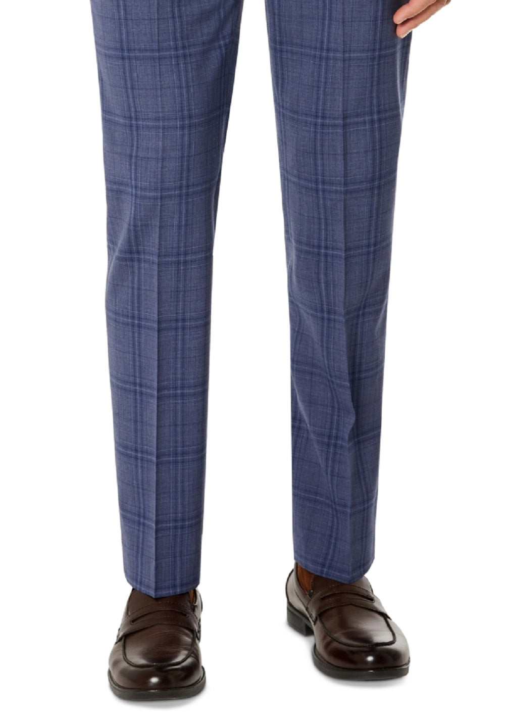 Calvin Klein Men's Slim Fit Plaid Suit Separate Pant Blue Size 30X30