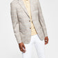 Tommy Hilfiger Men's Modern Fit Plaid Blazer Beige Size 42