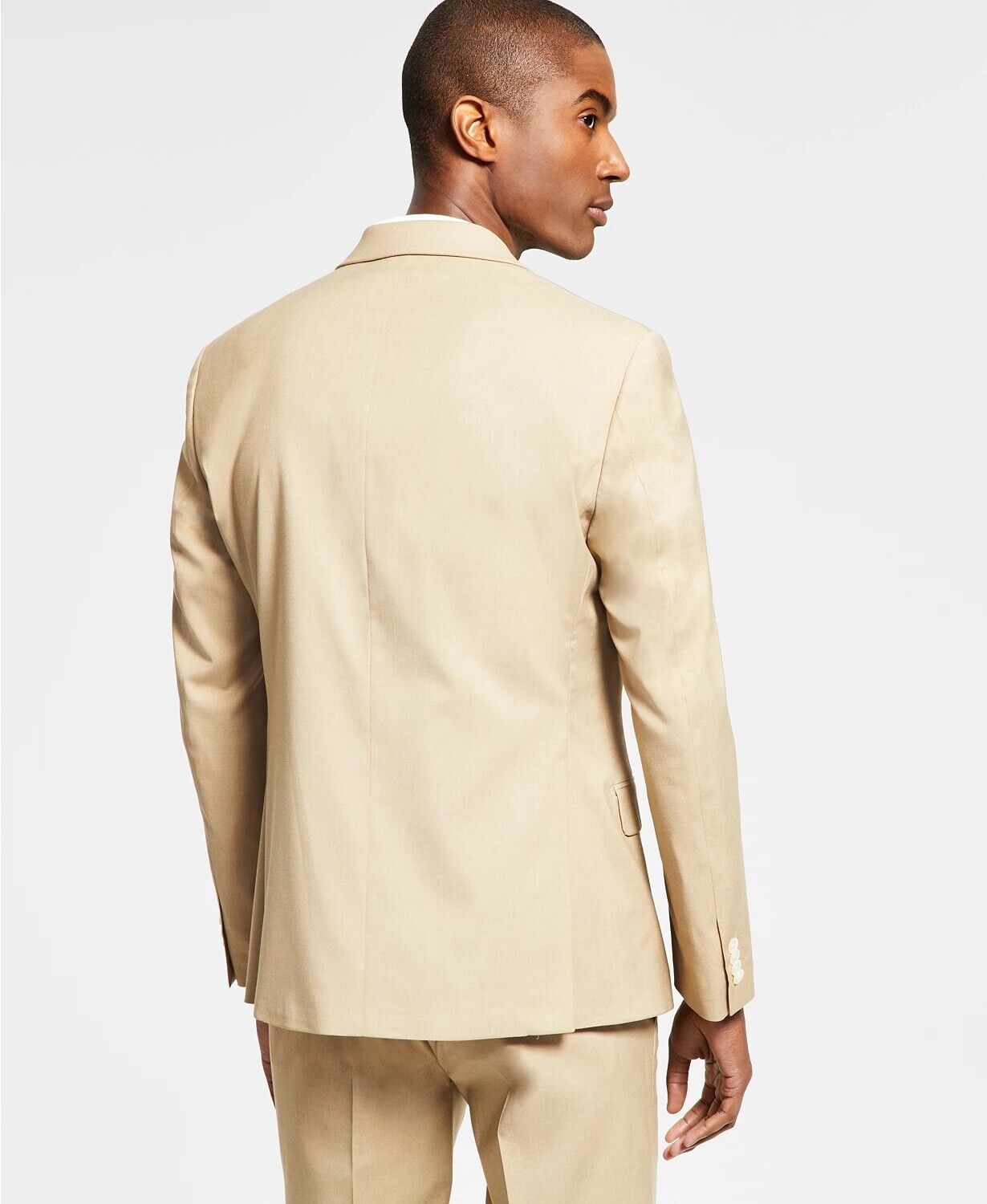 Alfani Men's Slim Fit Stretch Solid Suit Jacket Brown Size 44