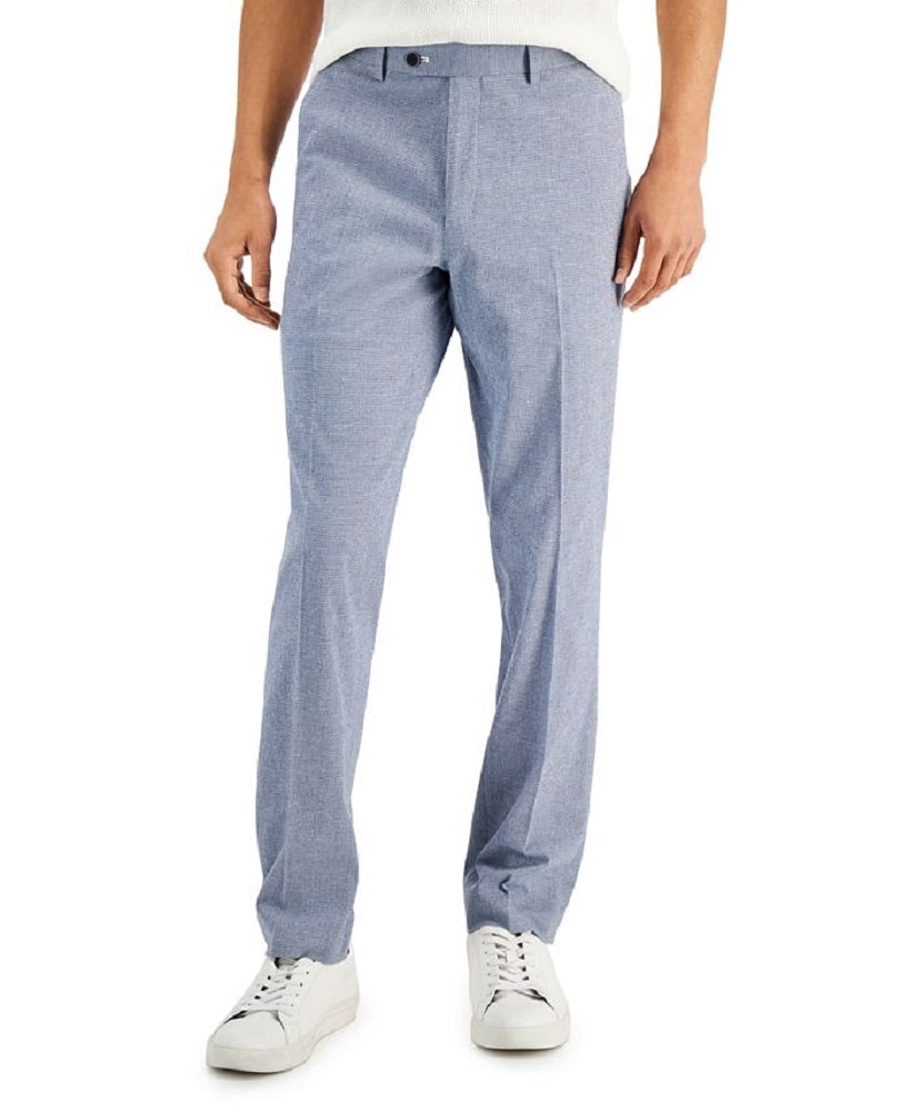 Alfani Men's Slim Fit Seersucker Check Suit Separate Pants Blue Size 36X32