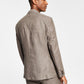 Alfani Men's Slim Fit Stripe Linen Suit Jacket Brown Size 36