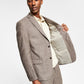 Alfani Men's Slim Fit Stripe Linen Suit Jacket Brown Size 38