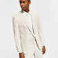 Alfani Men's Slim Fit Seersucker Stripe Suit Jacket Beige Size 36
