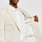 Alfani Men's Slim Fit Seersucker Stripe Suit Jacket Beige Size 36