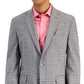 Bar III Men's Slim Fit Patterned Blazer Gray Size 44