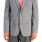 Bar III Men's Slim Fit Patterned Blazer Gray Size 44