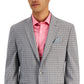Bar III Men's Slim Fit Patterned Blazer Gray Size 46